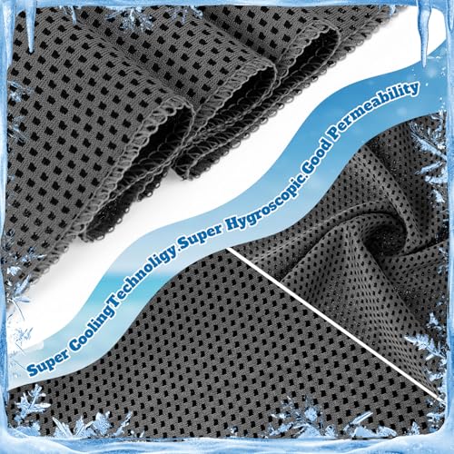 Honoson 20 Pcs12x25 Inch Cooling Hoodie Towel Bulk for Neck and Face 40x12 Inch Quick Dry Sweat Towels Instant Ice Cold Towel for Hot Weather Run Yoga Gym(Light Gray,Dark Gray) - color: Light Gray,dark Gray