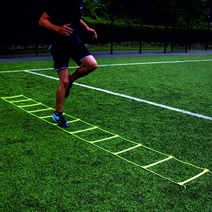 QuickPlay Agility Ladder for Speed and Agility Training - Adjustable 11 Rung Speed Ladder for Soccer, Football and Footwork Drills - Training Equipment for Kids, Youth and Adults with Carry Bag