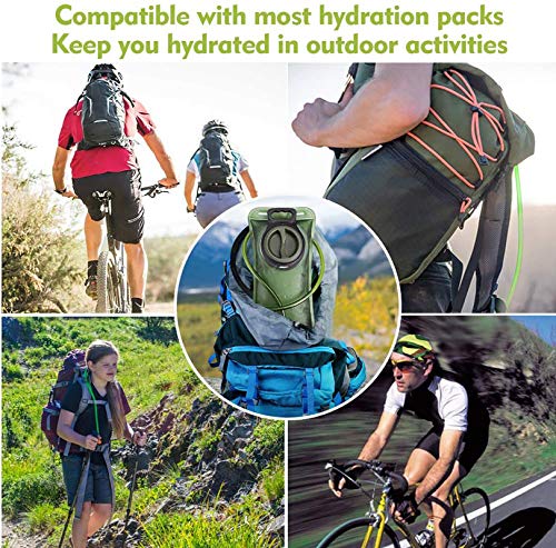 Hydration Bladder, 1.5-2-3L Water Bladder for Hiking Backpack, BPA-Free Leak Proof Water Reservoir Storage Bag, Water Pouch Hydration Pack for Camping Cycling Running - color: 2L Water Bladder - Military Green