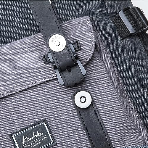 KAUKKO Laptop Outdoor Backpack Traveling Daypack Hiking Rucksack Large Capacity Bag Fits 15.6" (E5-1BG-NEW) - color: 5-1-blackgrey-new