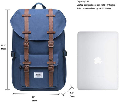 KAUKKO Laptop Outdoor Backpack Traveling Daypack Hiking Rucksack Large Capacity Bag Fits 15.6"(5-7-Blue-NEW) - color: 5-7-blue-new