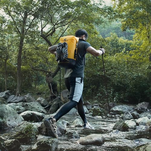Naturehike Waterproof Backpack - Roll-Top Heavy Duty Kayaking Dry Bags for Men Women, 20L/30L/40L Closure Bag (Yellow, 40L) - color: Yellow, size: 40L