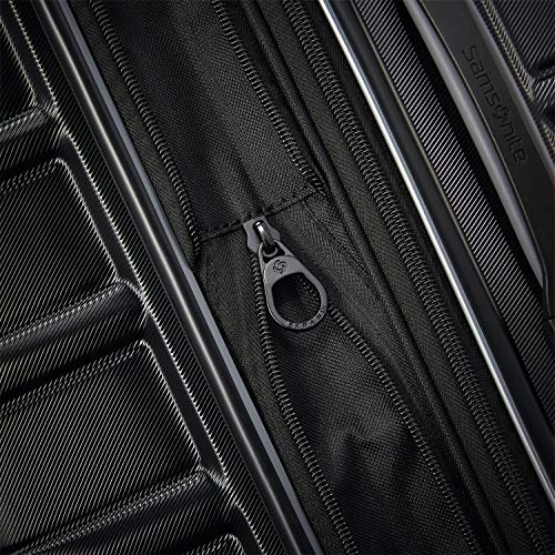 Samsonite Omni 2 24-Inch Medium Checked Hardside Luggage with 360° Spinner Wheels - Scratch Resistant Hardshell - TSA Lock - Expandable Polycarbonate Shell for Lightweight Travel - Midnight Black - color: Midnight Black, size: Checked-Medium Spinner