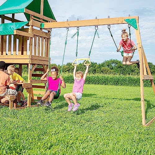 SELEWARE Heavy Duty Bearing Swing Hangers, 6 Pack Stainless Steel Swing Set Hooks for Wood and Steel Beam, for Hammock, Yoga Swing, Porch Swing, Heavy Bag, 5" x M2/5", 1500LB Capacity - color: 6 Pack Bearing Hangers (5" X M2/5" Threaded Rod)