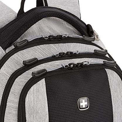 SwissGear Cecil 5505 Laptop Backpack, Heather Grey, 18-Inch - color: Heather Grey