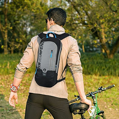 WINDCHASER Cycling Backpack, 10L Bicycle Backpack Waterproof Breathable Bag for Outdoor Travel Hiking Climbing Biking Running Skiing (Grey) - color: Grey