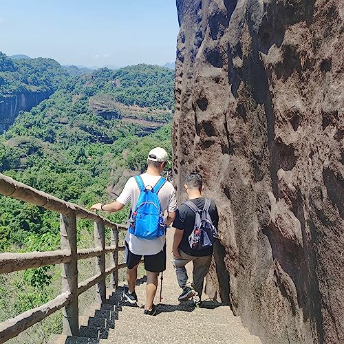 YZAOLL 20L Small Hiking Backpack Lightweight Day Packs, Packable Backpack for Women Men Travel Camping Vacation,Blue - color: A-20l-blue