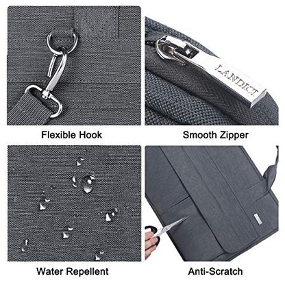 Landici Laptop Bag Case 17 17.3 inch, Waterproof Computer Sleeve Cover Compatible with MacBook 17, 17-18 inch HP Acer Dell Lenovo ASUS Laptop, Slim Briefcase with Shoulder Strap, Grey - color: Grey, size: 17-17.3 Inch