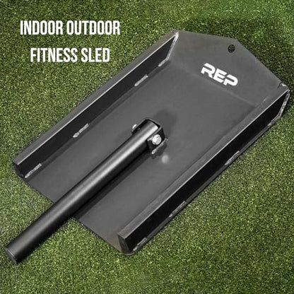Rep Fitness Weight Sled | Push Pull Sleds Options for Training | Speed & Agility Workout Equipment | Gym Equipment | Football Strength Training | Heavy Duty Weighted Sled | Indoor Outdoor Exercise - style: Pull Sled