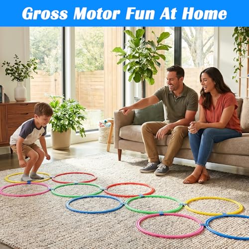 20PCS Agility Rings Speed and Agility Training Rings, 15 Inch Speed Training Hopscotch Ring Plastic Circle Jumping Hoops for Gymnastics Practice Party Games Activities