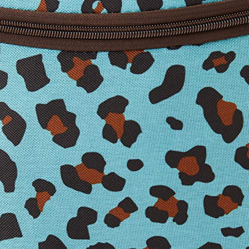 Rockland Double Handle 17" Rolling Backpack, Blue Leopard - color: Blue Leopard, size: One Size