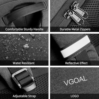 VGOAL Travel Laptop Backpack, Laptop Bookbag College Backpack Durable Water Proof with USB Charging Port for Men Women (FG6303-17) - color: Fg6303-17