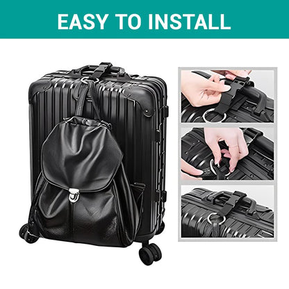 2 Pack Luggage Straps - Adjustable Suitcase Belts Travel Accessories - Jacket Gripper Arm Saver Easy to Carry Your Extra Bags (Green) - color: Green