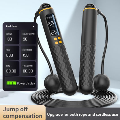 Jump Rope, Adjustable & Weighted Handles Jumping Rope with Calorie Counter, Ideal for Home Gym Fitness, Cardio Training - Perfect for Men, Women, Kids