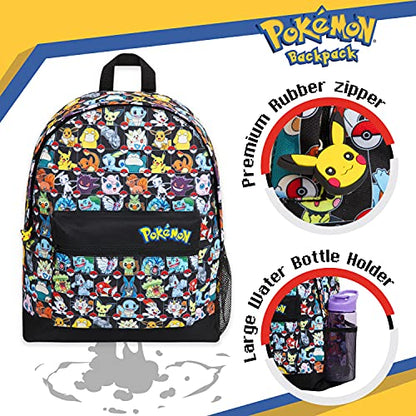 Pokemon Backpack for Kids Teens Boys Girls, Pikachu Anime Backpacks, Bag for Daycare Sports Vacation Travel, School Gift (Multi AOP) - color: Multi Aop