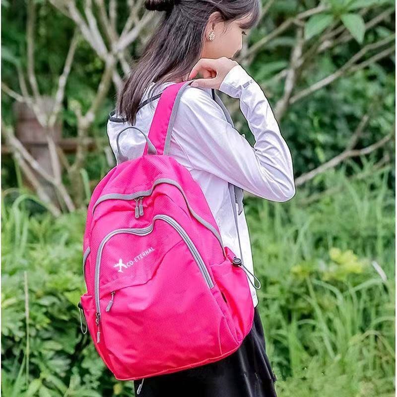 Geboldil Men's and women's lightweight foldable hiking travel backpack waterproof camping backpack green - color: Green