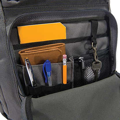 Carhartt 35L Triple-Compartment Backpack, Durable Pack with Laptop Sleeve and Duravax Abrasion Resistant Base, Grey - color: Grey