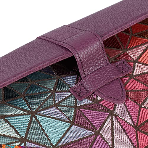 LONDO Leather Sleeve Compatible with MacBook Pro 14 & Air 13-13.3 Inch (M5, M4, M3, M2, M1, Pro, Max) & iPad Pro 12.9, Premium Top Grain Leather Laptop Bag, 2020 to 2026 Models - color: Purple, size: 13-14 inches
