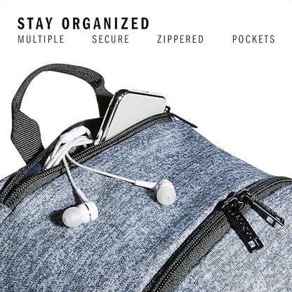 3-Stripe Classic backpack for men and women, bag with laptop sleeve - color: Jersey Onix Grey/Black/4.0