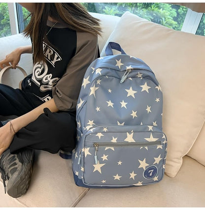 Large Travel Backpack for Women Durable Nylon Hiking Backpack Laptop Bookbag Daypack (Blue) - color: Blue
