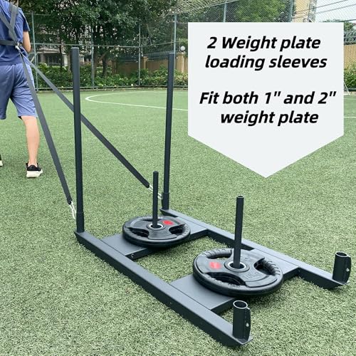 Weight Sled for Training Push Pull Workout Sled Football Speed Training Equipment Fitness Sled for Athletic Exercise, Speed Improvement and Strength Training
