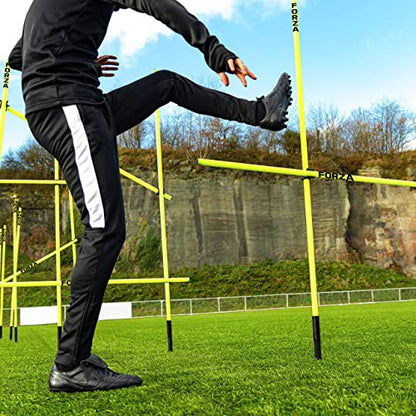 FORZA Pro Adjustable Hurdle Set | Speed & Agility Training with Rubber Bases or Ground Spikes for Extra Stability [4ft or 5ft] - size: 5ft, style: With Ground Spike