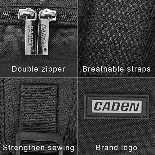 CADeN Camera Backpack Bag Professional for DSLR/SLR Mirrorless Camera Waterproof, Camera Case Compatible for Sony Canon Nikon - color: Black, style: 2.0 Small