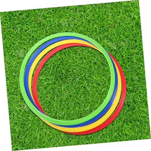 Hemoton 4pcs Agility Rings for Soccer Training Durable Plastic Speed Training Equipment for Enhanced Quickness and Reaction Football Drills
