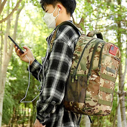 4land Camo Backpack for Boys,Army Boys Backpacks for Elementary Middle School Military,Camouflage Bookbag 40L - color: A-jun