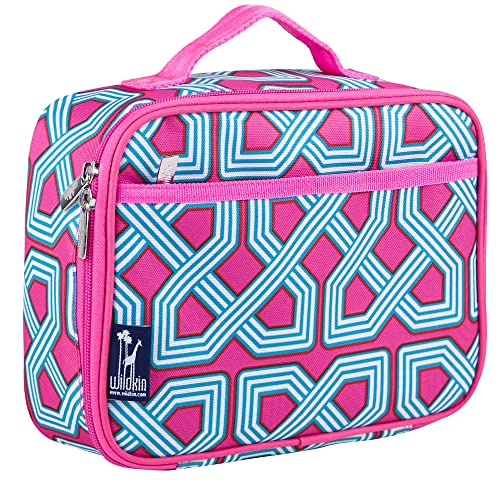 Wildkin Kids Insulated Lunch Box, Keeps Food Hot or Cold, BPA-Free with Mesh Pockets & Easy-Clean Lining – Ideal for School, Travel & Daycare – Trellis - color: Trellis, size: 9.75 x 7 x 3.25 inches