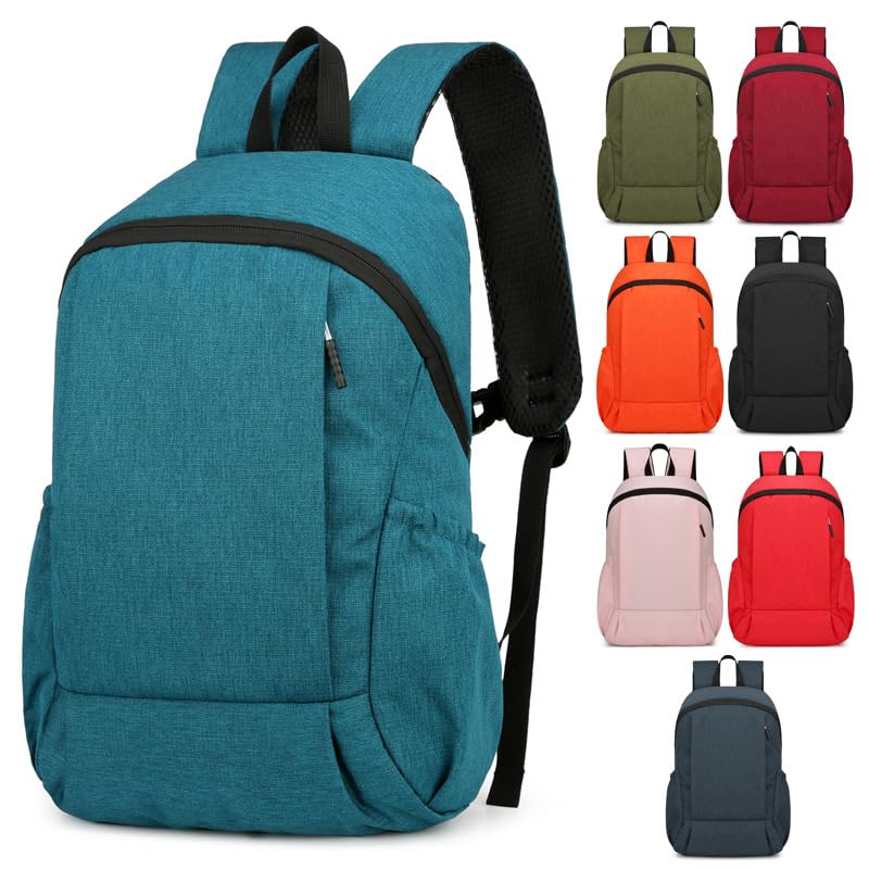 Men Women Casual Backpacks Bags Unisex Daypacks Durable Oxford Fabric Backpacks for Daily Travel Work Fitness Hiking Cycling (Light Blue) - color: Light Blue