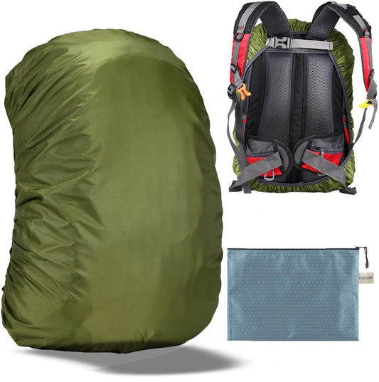 Waterproof Backpack Rain Cover with Anti Slip Buckle Strap for Camping, Hiking, Traveling, Hunting, Biking, 15-80L - color: Green, size: 15 - 25L
