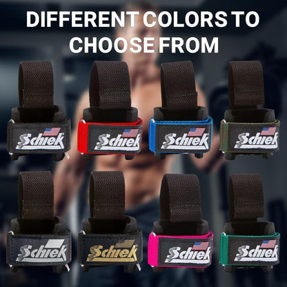 Schiek Sports Model 1000-DLS Deluxe Dowel Lifting Straps - color: Blackout