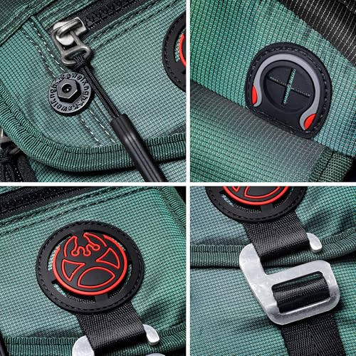 NICGID Sling Bag Chest Shoulder Backpack Crossbody Bags for Tablet Laptop Outdoor Hiking Men Women - color: Dark Green-2629