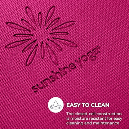 Voyage Yoga Mat, 6 Pack, 72" x 24" Professional Studio and Gym Bulk Yoga Mats, 5mm Thick, Durable, Anti-Tear, Non Slip Fitness and Exercise Mats - color: Fuchsia