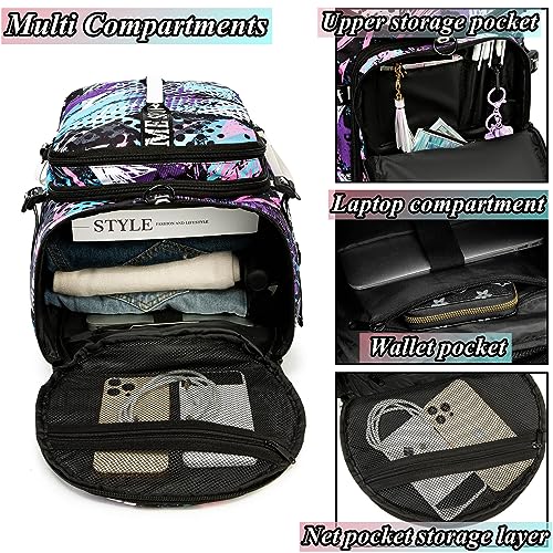 Gym Duffle Bag Backpack with Shoe Compartment,4 ways Travel Backpack for Women and Men,Multi-Functional Weekender bag with Waterproof Layer&Laptop Compartment for Fitness, Travel,Camping - color: Multicolor