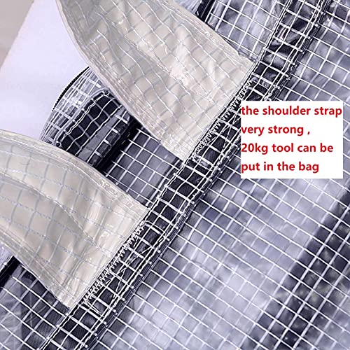 ESD 15.7inch 40cm*35cm*15cm anti-static clear pvc backpack,cleanroom engineer tool bag full cover pvc for put computer tool working in clean room 1PCS - color: One Piece Black Small