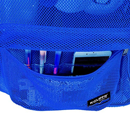 K-Cliffs Heavy Duty Mesh Backpack Quality Classic Student Net Bookbag Durable See Through Simple Netting Daypack Basic School Bag Royal Blue - color: Royal Blue