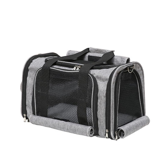 Pet Carrier Bag for Small Medium Cats Dogs Puppies up to 26 Lbs,Steel Frame Dog Carrier,pricacy-Oriented cat Carrier,Collapsible pet Carrier for Easy Storage (Grey, Small: 16.1"X10.6"X10.2") - color: Grey, size: 16.1"L x 10.6"W x 10.2"H