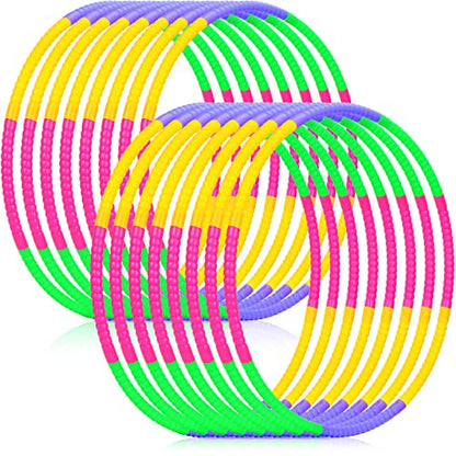 Vinsot Toy Hoop Detachable Plastic Hoops Exercise Equipment Toy Adjustable Rings for Sports Party Game Dance Pet Training - color: Vinsot