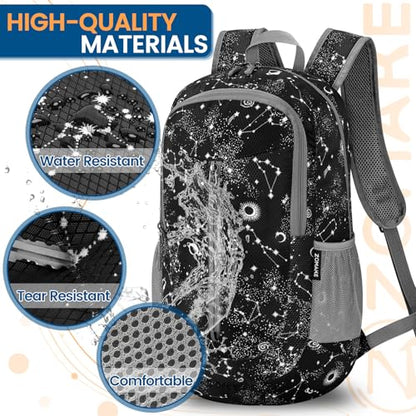 ZOMAKE Ultra Lightweight Packable Backpack 25L, Foldable Hiking Backpacks Water Resistant Small Folding Daypack for Travel(Star Print) - color: Star Print