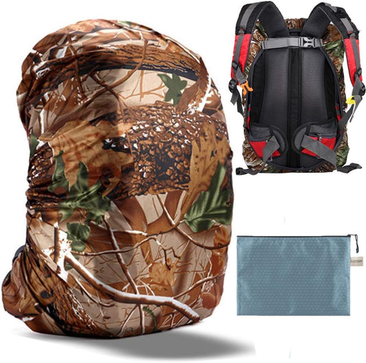 Waterproof Backpack Rain Cover with Anti Slip Buckle Strap for Camping, Hiking, Traveling, Hunting, Biking, 15-80L - color: Jungle Camouflage, size: 50L - 60L