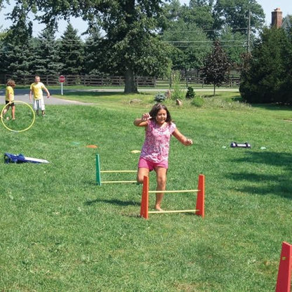 S&S Worldwide Adjustable Height Hurdles (Set of 6), Rainbow