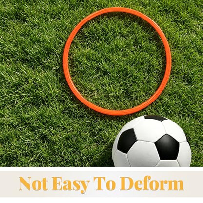 8pcs Agility Rings 12 Inch: Speed Training Equipment - 30cm Plastic Circle Jumping Hoops - Agility Hurdles for Athlete Soccer Football Practice