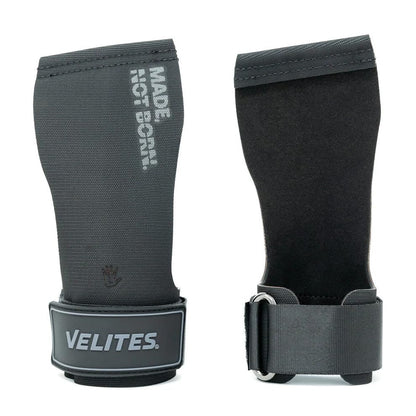 Velites - All Terrain Grips - Official Crossfit® Games Gymnastics Grips - No-Chalk Required - for All Bars & Surfaces - Includes Wristbands & Bag - color: Black, size: Large