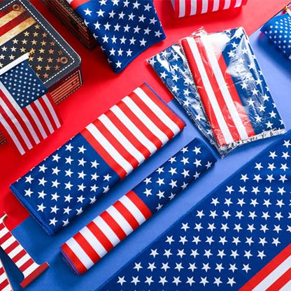 12 Pack 250th Anniversary Patriotic Cooling Towel with American Flag 40" x 12" Cooling Neck Wraps Microfiber Instant Cool Towel Red White Blue Workout Towels 4th of July Party Supplies
