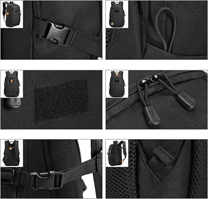 HUNTVP 20L Tactical Backpack Military MOLLE Backpack Daypack Rucksack Gear Tactical Assault Pack Bag for Hunting Camping Trekking(20L-Black) - color: Black, size: 20L