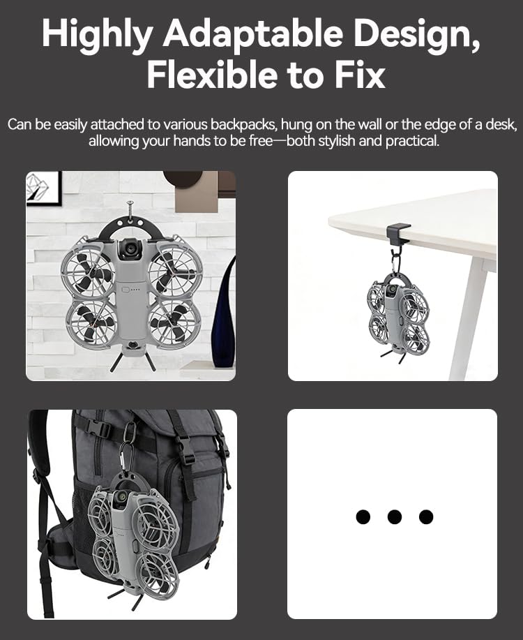 Backpack Clip Hook Compatible with DJI NEO 2 - Quick-Release Design, Lightweight 11g, 1kg Load Capacity, Versatile Mounting for Hands