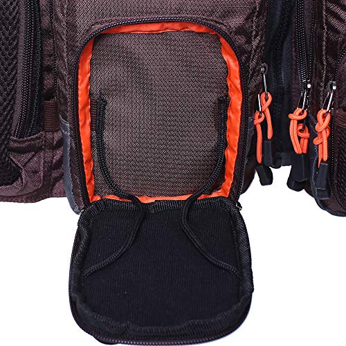Kylebooker Fly Fishing Vest Pack Adjustable for Men and Women - color: Brown