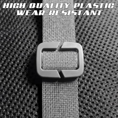 4 Pcs Backpack Strap Clips 1 Inch Detachable Webbing Buckle Nylon Shoulder Strap Holder Backpack Bag - color: Dark Gray